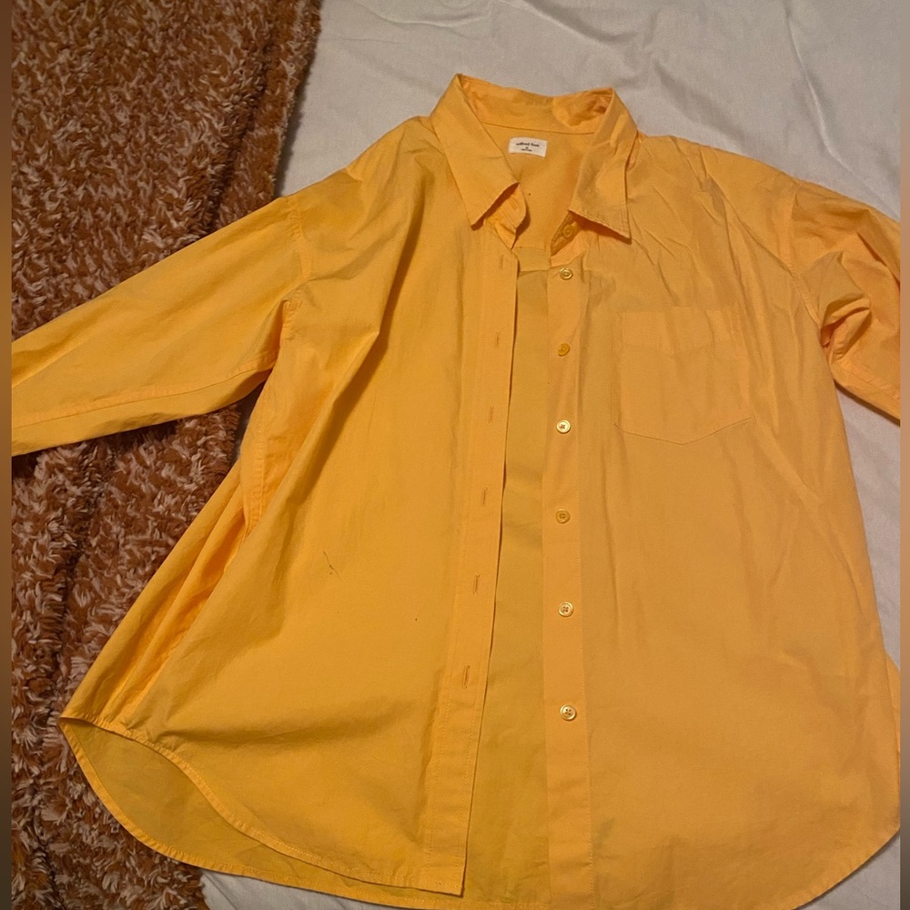 ARITZIA Wilfred free orange button down oversized